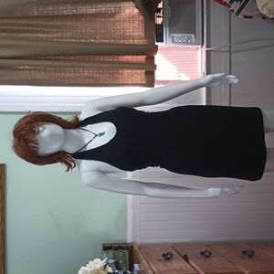 Mini black knit halter Dress